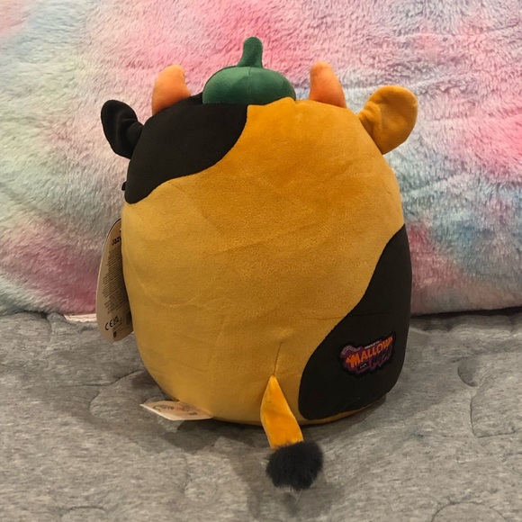 🐄 Squishmallows Halloween MALLOW MASH Pumpkin Connor Cow SELECT SERIES 8” BNWT - Picture 2 of 9
